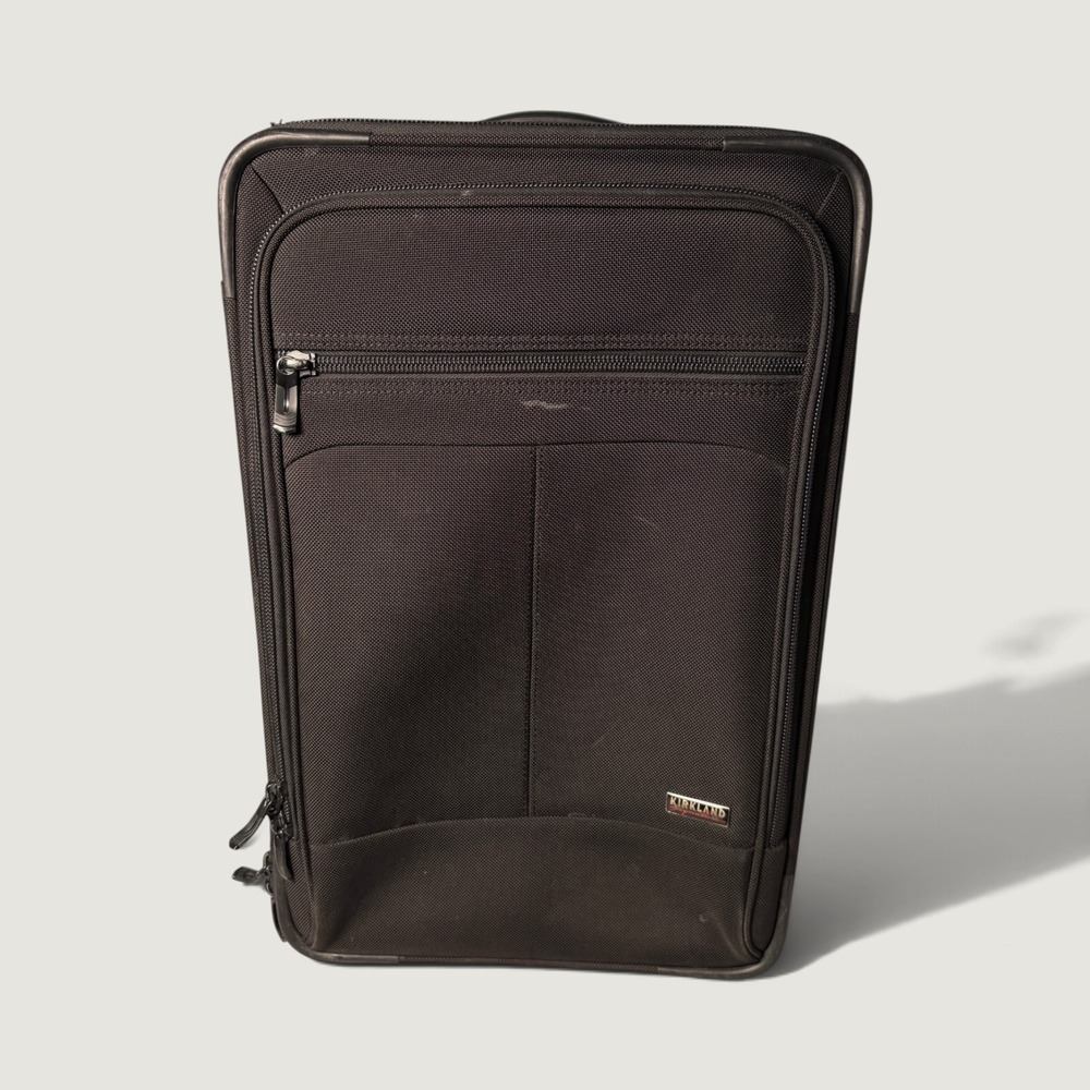 Kirkland Signature Black Cordura Ballistic Fabric Rolling Carry On Suitcase